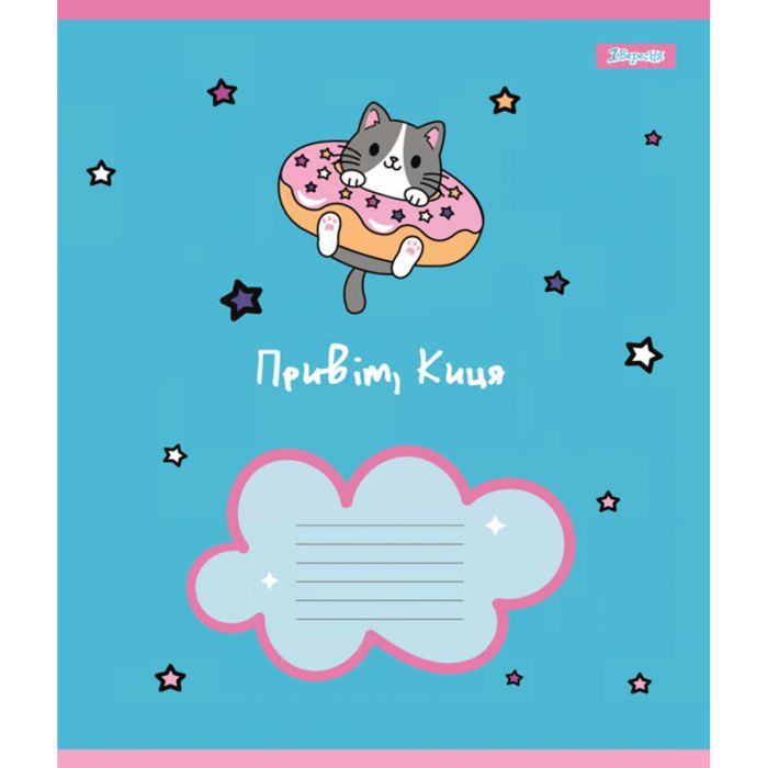Тетрадь 1 вересня Привет Кошка А5 12 листов линия (766946) изображение 6