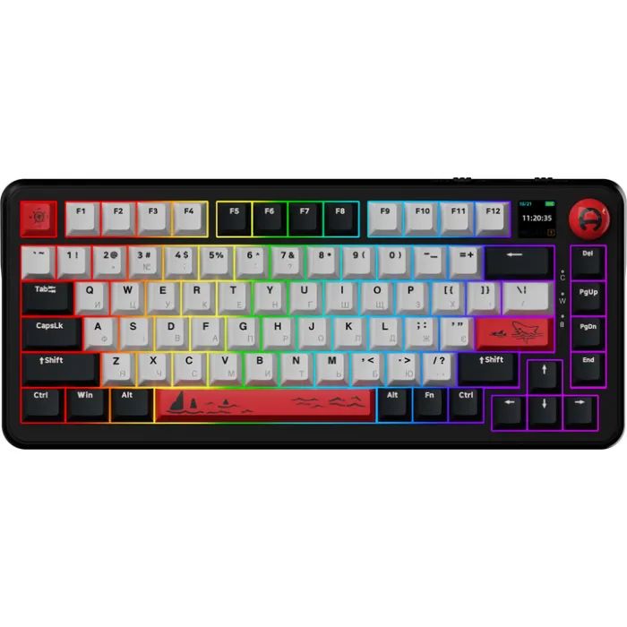 Клавиатура Ajazz AK820 MAX Avocado Switch Black RGB USB/Wireless/Bluetooth UA Black (AK820MAX-AS-BG) изображение 2