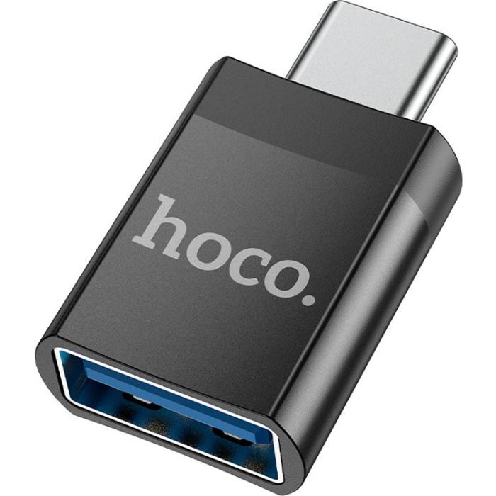 Переходник UA17 USB-C M to USB F USB3.0 Black HOCO (6931474762016)