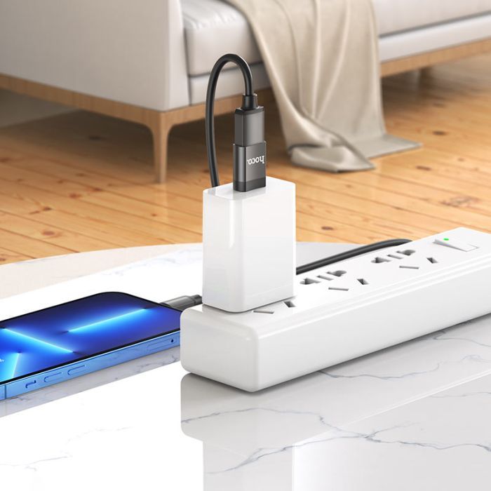 Переходник UA17 USB-C M to USB F USB3.0 Black HOCO (6931474762016) изображение 5