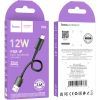 Дата кабель USB 2.0 AM to Lightning 0.25m Hyper X96 black HOCO (6942007609388) изображение 4