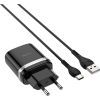 Зарядное устройство HOCO C12Q Smart USB QC3.0 + cable USB to USB-C 18W Black (6931474716293) изображение 2