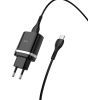Зарядное устройство HOCO C12Q Smart USB QC3.0 + cable USB to USB-C 18W Black (6931474716293) изображение 3