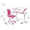 Парта со стулом Evo-kids Ergo Pink (Evo-03 Ergo PN) изображение 3