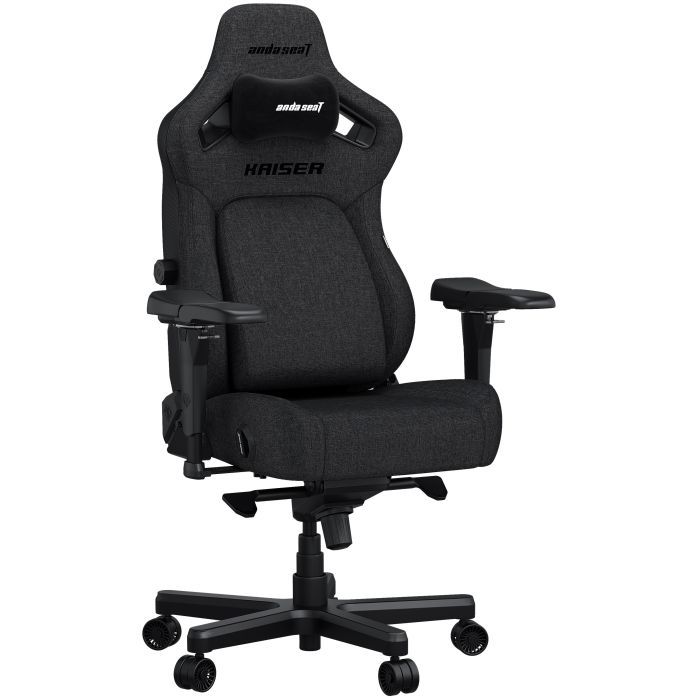 Крісло ігрове Anda Seat Kaiser 4 Linen Fabric Size L Dark Gray (AD12YDDC-L-20-GB-CF) зображення 2