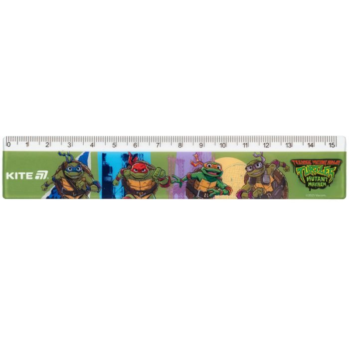 Линейка Kite Ninja Turtles, 15 см (NT25-090)