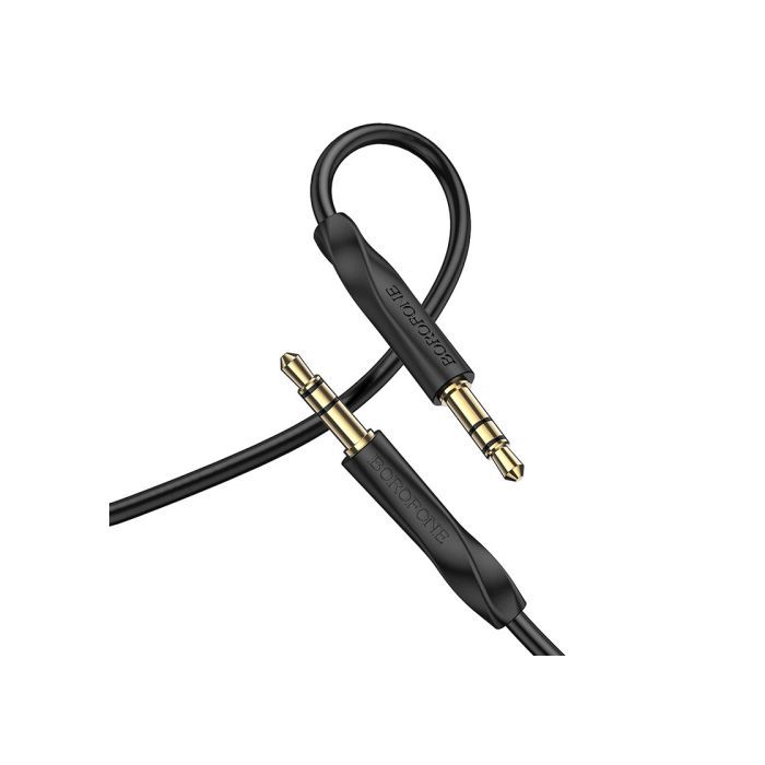 Кабель мультимедійний 3.5mm M to 3.5mm M 1.0m black BOROFONE (BL16/JB) зображення 3