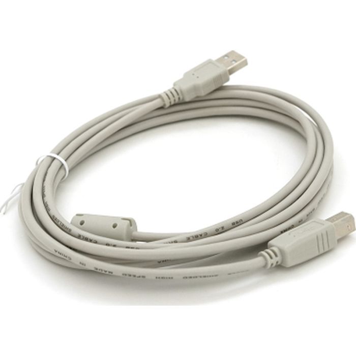 Кабель для принтера USB 2.0 AM/BM 5.0m ferrite white Voltronic (YT-AM/BM-5.0W)