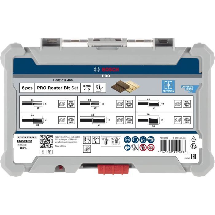 Набор фрез Bosch Professional пазовых, 8мм, 6шт (2.607.017.466) изображение 4