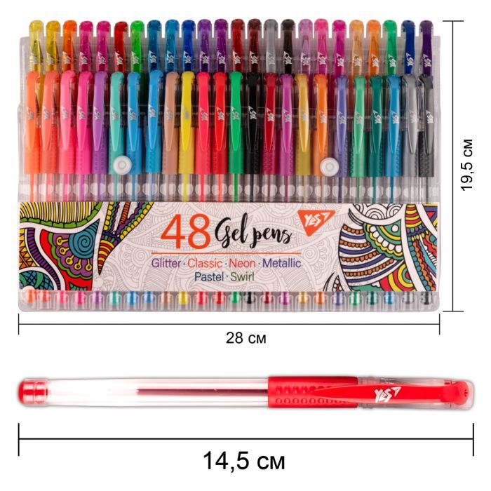 Ручка гелевая Yes набор 48 штук (420436) изображение 2