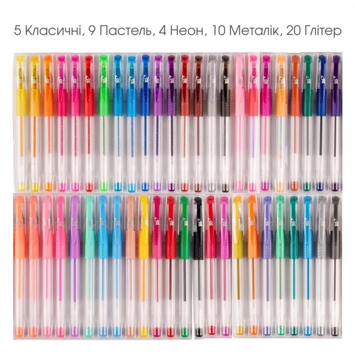 Ручка гелева Yes набір 48 штук (420436) зображення 3