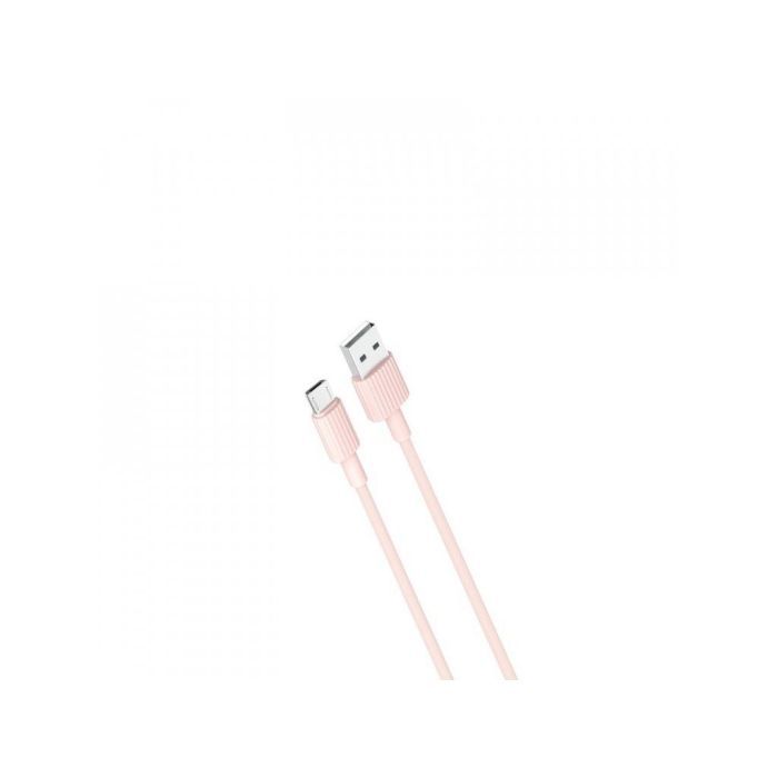 Дата кабель USB 2.0 AM to Micro 5P 1.0m 2.4A pink XO (NB156-M-PN)