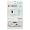 Зарядное устройство XO 2xUSB 2.4A + cable USB to Micro 5P white (L62-M-WH) изображение 3