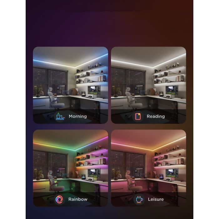 Світлодіодна стрічка Govee H61E5 COB Strip Light Pro 3m RGBIC+W WI-FI/Bluetooth white (H61E53D1) зображення 4
