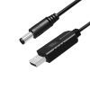 Кабель живлення USB to DC 5.5x2.5mm 12V 1.0m black ColorWay (CW-CBUD067-BK) зображення 2