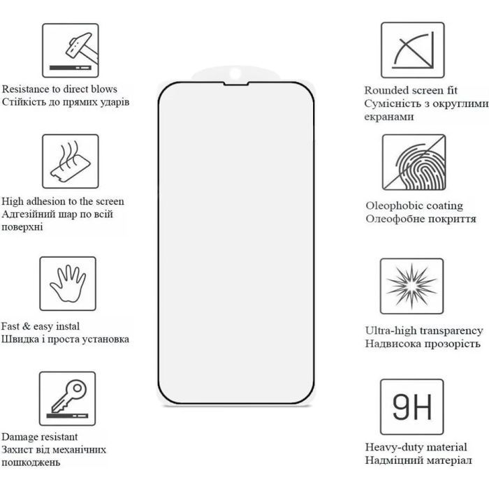 Скло захисне Drobak Matte Gllass A+ Apple iPhone 16e (595985) зображення 2