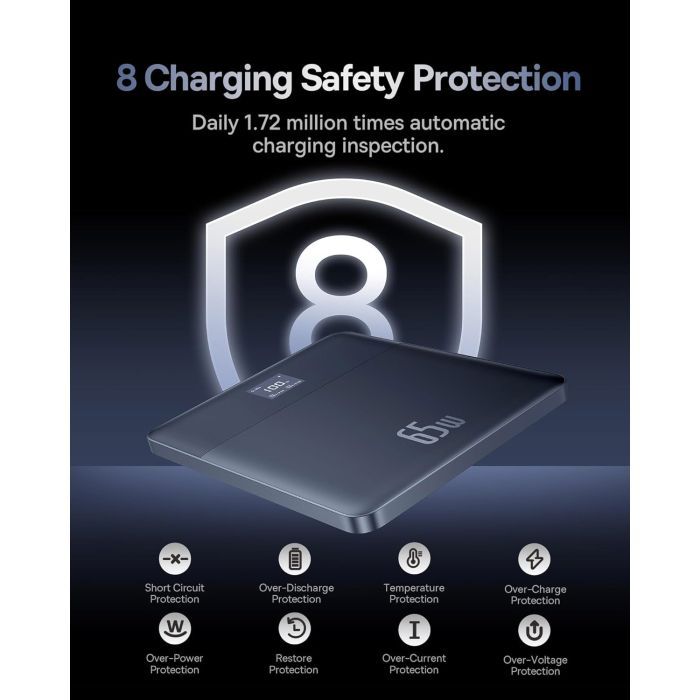 Батарея універсальна Baseus Blade2 Fast 12000mAh 65W, Blue (P10063801323-00) зображення 10