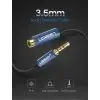 Кабель мультимедійний 3.5mm M to 3.5mm F 2.0m AV118 blue Ugreen (40675) зображення 2