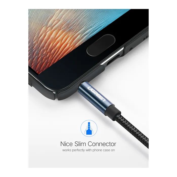 Кабель мультимедійний 3.5mm M to 3.5mm F 1.5m AV118 blue Ugreen (40674) зображення 6 Кабель мультимедійний 3.5mm M to 3.5mm F 1.5m AV118 blue Ugreen (40674) зображення 6