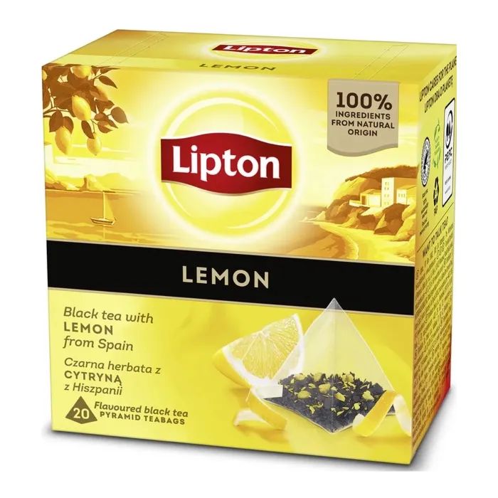 Чай Lipton чорний "Lemon" 20 пакетиків (5063270110911)
