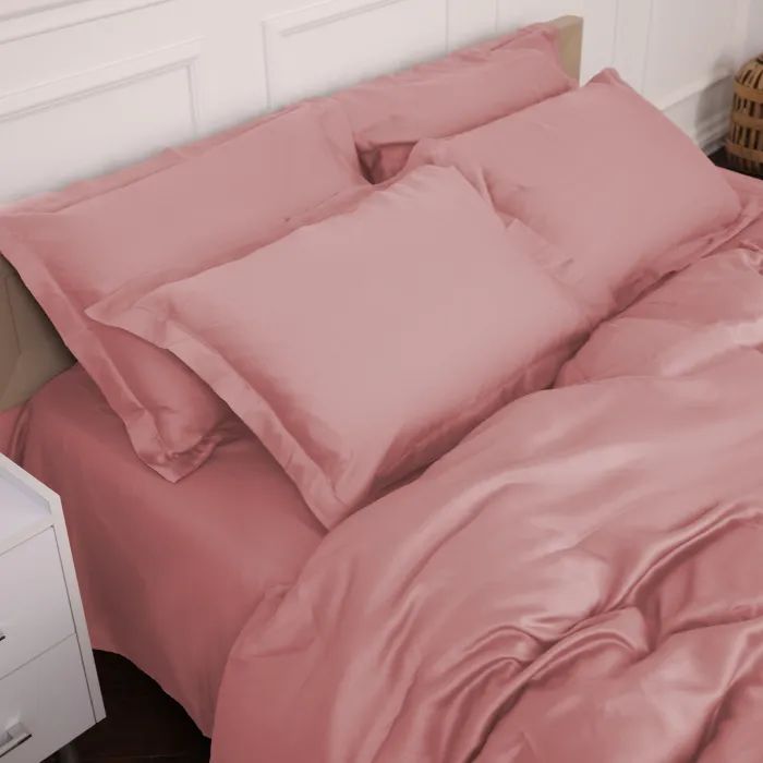 Постельное белье MirSon Tencel №02 Pink 2x160x220 Семейный Евро (2200009368615) изображение 6