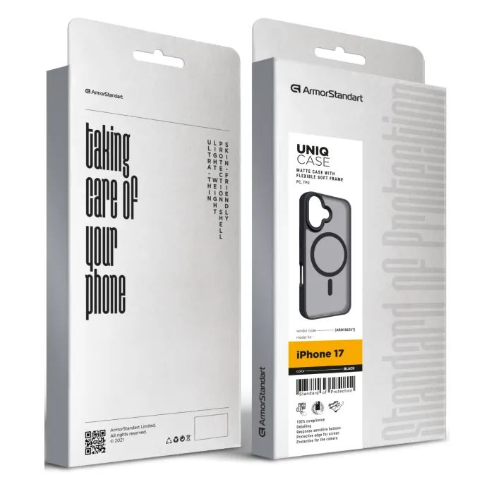 Чехол для мобильного телефона Armorstandart Uniq MagCase Apple iPhone 17 Black (ARM86261) изображение 2