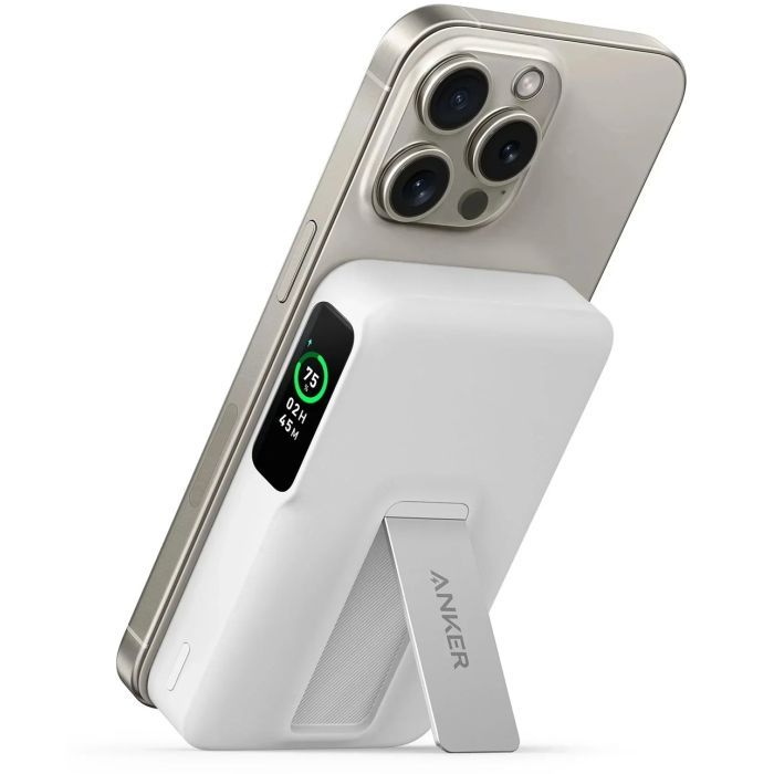 Батарея универсальная Anker MagGo 10000mAh, Qi2/15W, PD, 27W, USB-C, white (A1654G21) изображение 2