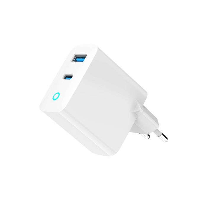 Зарядний пристрій Gembird 1xUSB-C PD45W + 1xUSB QC3.0 white (TA-UC-PDQC45L-W-01) зображення 2