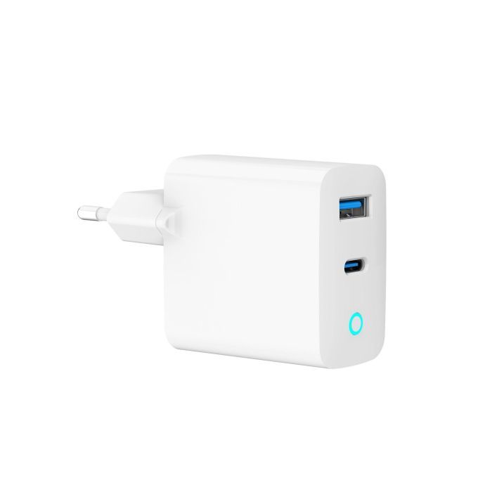 Зарядний пристрій Gembird 1xUSB-C PD45W + 1xUSB QC3.0 white (TA-UC-PDQC45L-W-01) зображення 3