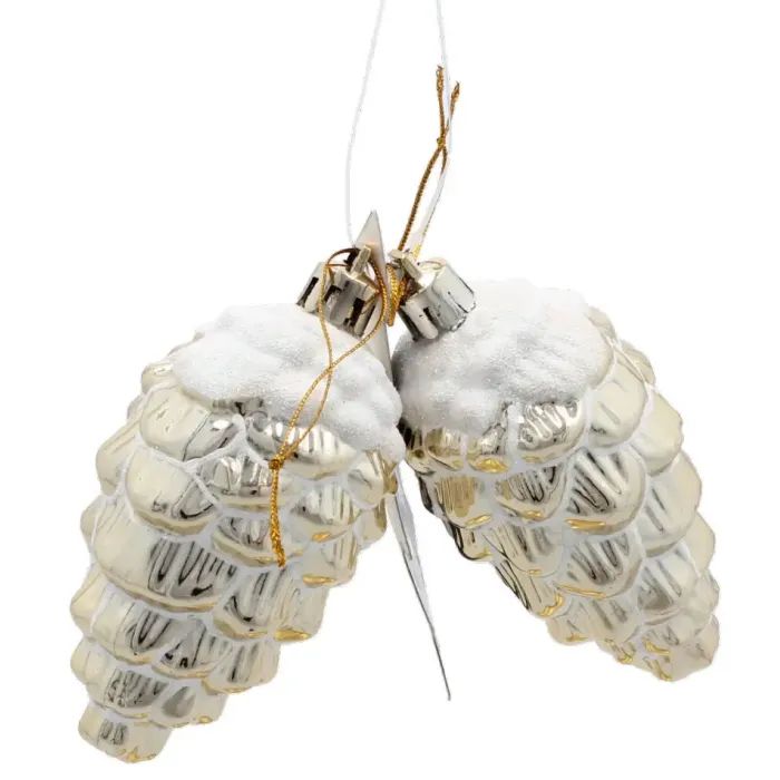 Елочная игрушка Chomik Шишки 9 см, 2 шт, золоті (5900779895386_1)