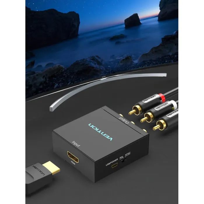 Конвертор HDMI to RCA Metal Type black Vention (AEEB0) зображення 10