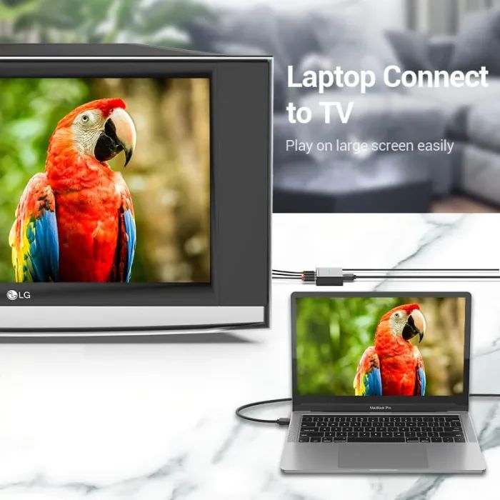 Конвертор HDMI to RCA Metal Type black Vention (AEEB0) зображення 3