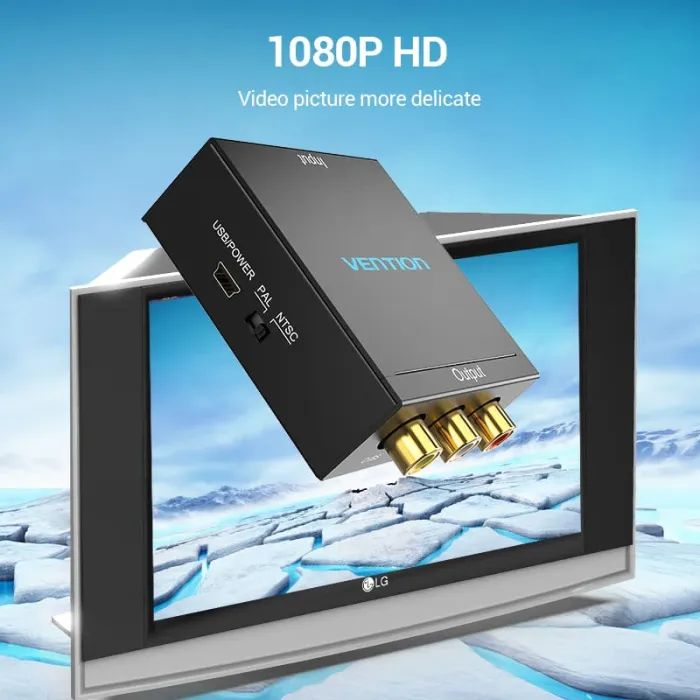 Конвертор HDMI to RCA Metal Type black Vention (AEEB0) зображення 4