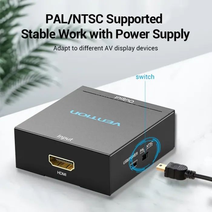 Конвертор HDMI to RCA Metal Type black Vention (AEEB0) зображення 8