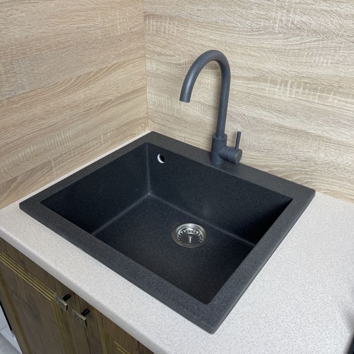 Мойка кухонная Adamant Univer графіт + змішувач + дозатор (4824296902113) изображение 2