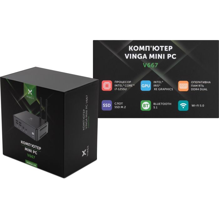 Компьютер Vinga Mini PC V667 (V6671255U.321TW1H) изображение 10