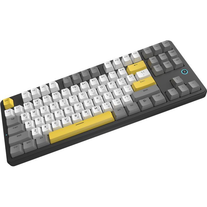 Клавиатура Ajazz AK870 V2 Flying Fish Switch USB UA Black/Grey/Yellow (AK870-V2-FF-BGY) изображение 4