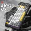 Клавиатура Ajazz AK870 V2 Flying Fish Switch USB UA Black/Grey/Yellow (AK870-V2-FF-BGY) изображение 6
