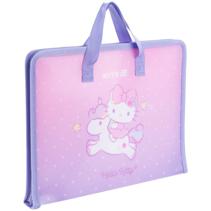 Папка - портфель Kite на блискавці A4 Hello Kitty, 1 відділення (HK25-202-1) зображення 2