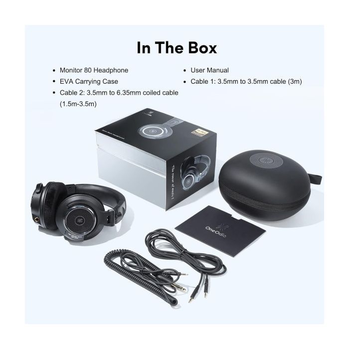 Наушники OneOdio Monitor 80 3,5мм/6,35мм Black (Monitor 80 Black) изображение 6