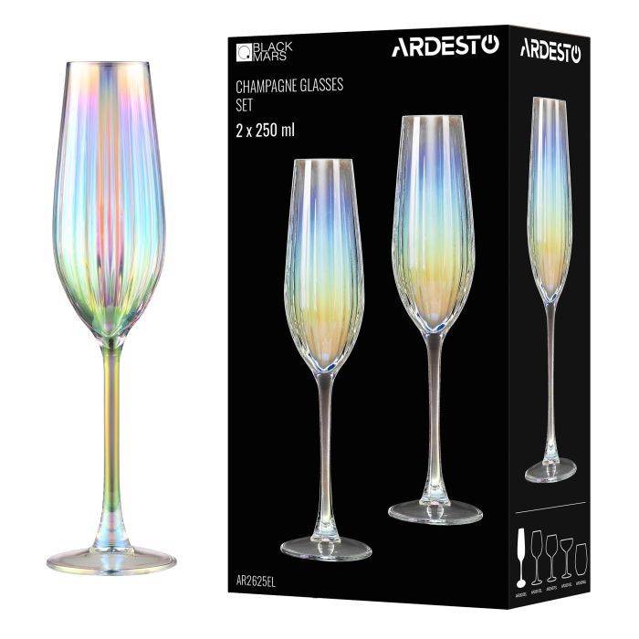 Набір келихів Ardesto Black Mars Zenith 310мл, 2шт, скло, прозорий (AR2631EL) зображення 3