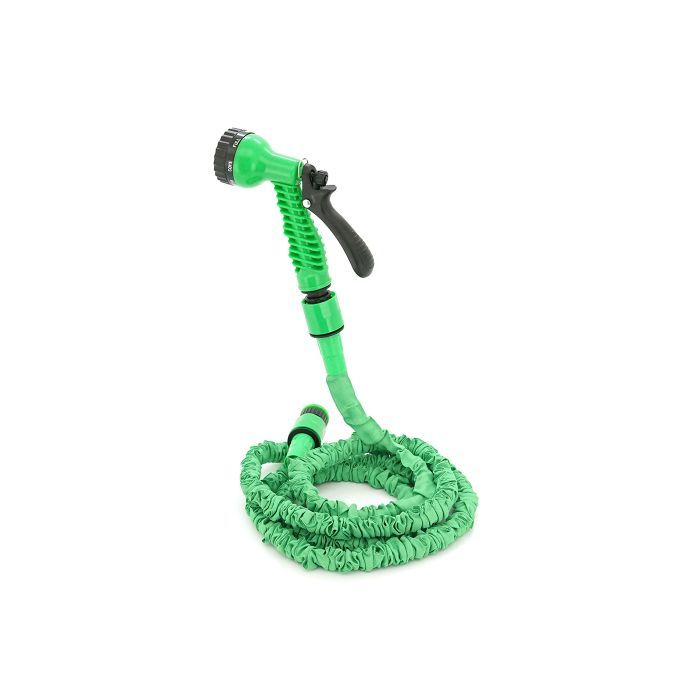 Поливочный шланг Voltronic KY-75G, 2,5-7.5м/25ft, + распылитель, насадка на кран, Green, Box (KY-75G)