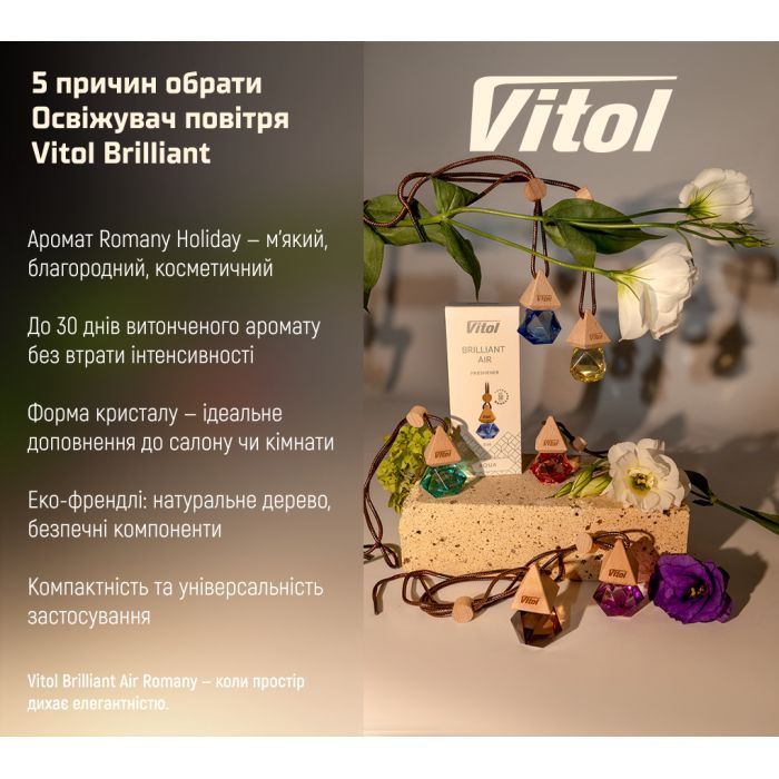 Ароматизатор для автомобіля VITOL Air Romany Holiday 8мл (VBA04) зображення 8