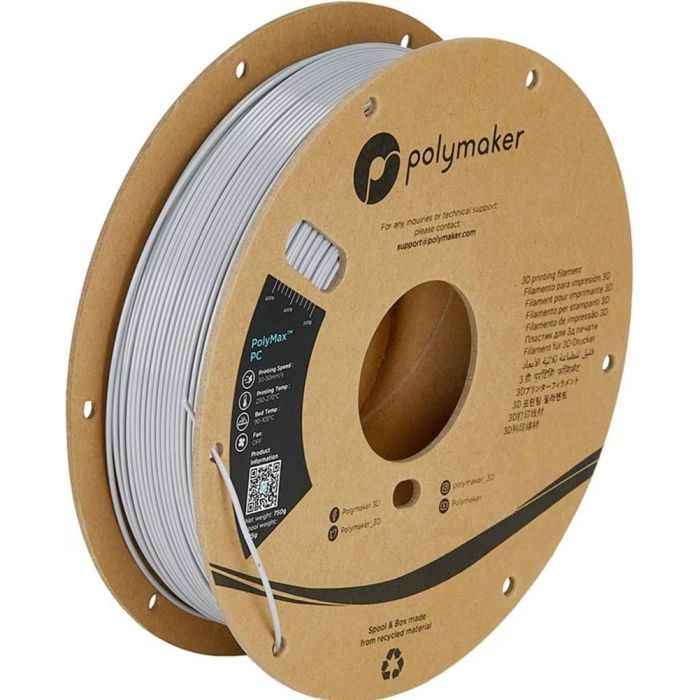 Пластик для 3D-принтера Polymaker PC PolyMax TOUGH 1,75mm 0,75kg BLACK (PC02001)
