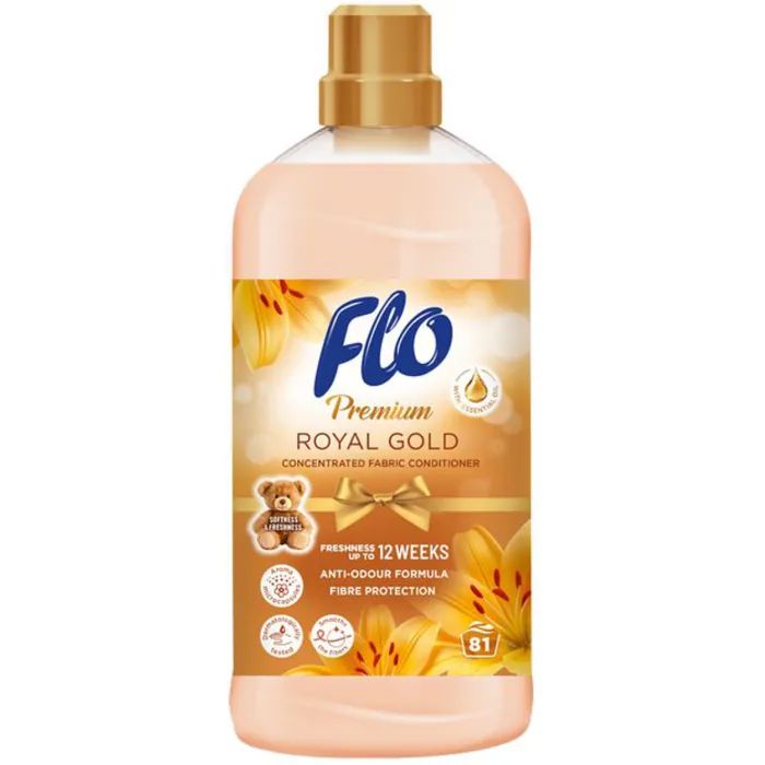 Кондиционер для белья Flo Premium Royal Gold Концентрированный 1.8 л (5900948249071)