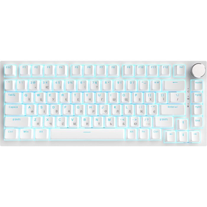 Клавиатура Ajazz AK820 Red Switch USB-C UA White (AK820-R-W)