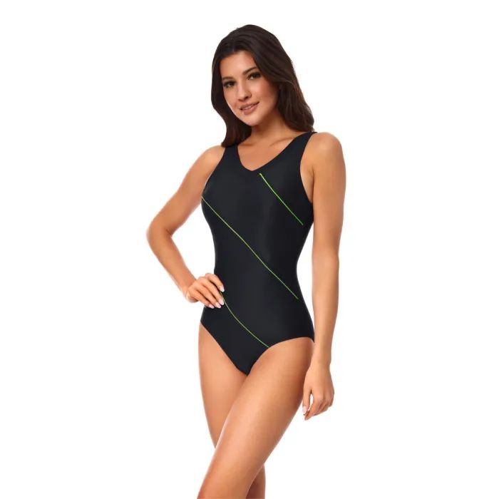 Купальник Aqua Speed Sophie 441-01 чорний, зелений 44 (5908217624567)