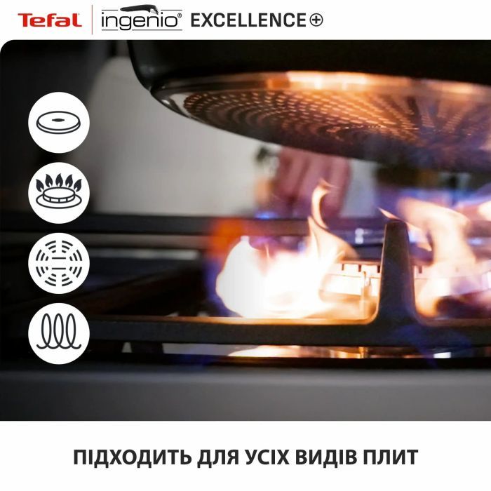 Набор посуды Tefal Ingenio Excellence+, 3 предмети, чорний (P0009553) изображение 10