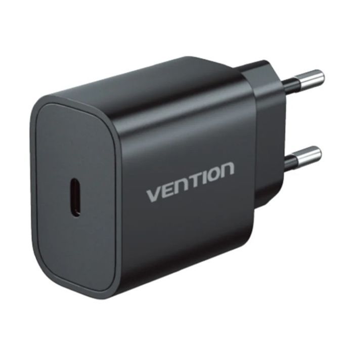 Зарядний пристрій Vention 1xUSB-C PD20W + cable USB-C to Lightning black (G17B0-EU) зображення 2