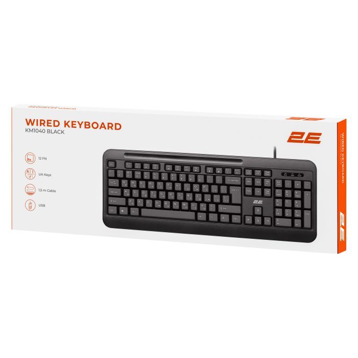 Клавіатура 2E KM1040 USB UA Black (2E-KM1040UB_UA) зображення 8